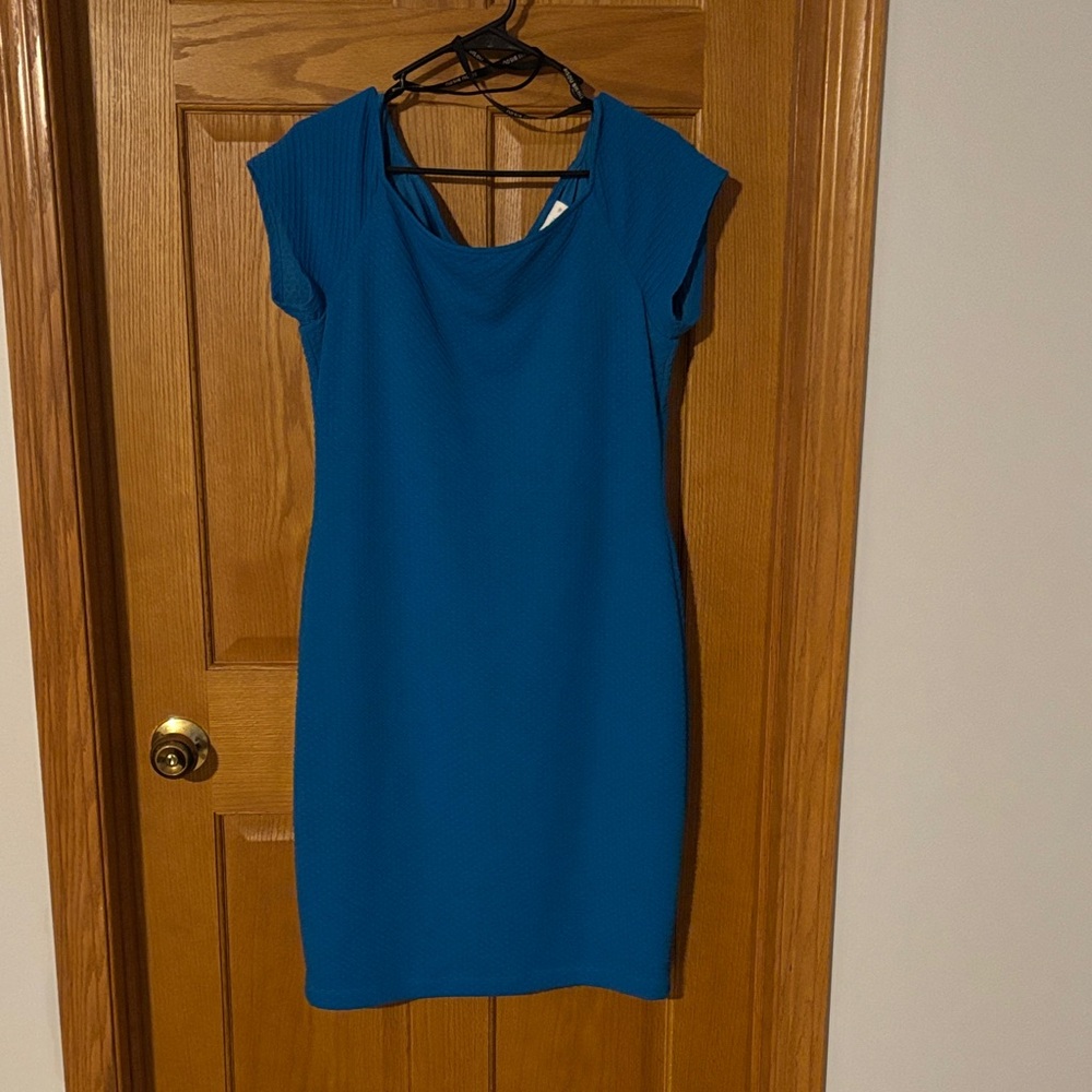 Bisou Bisou Teal Mini Dress